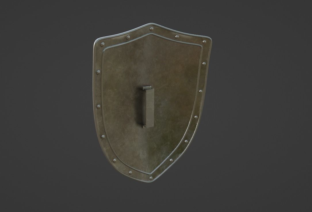 Medieval Sheild Low-poly 3D model_1