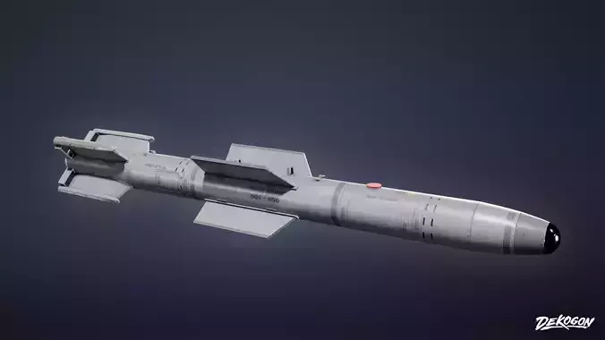 MILITARY - Guided Bomb 01 - LOW POLY Low-poly 3D model
