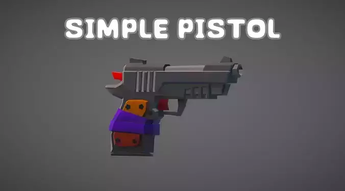 Pistol Low-poly