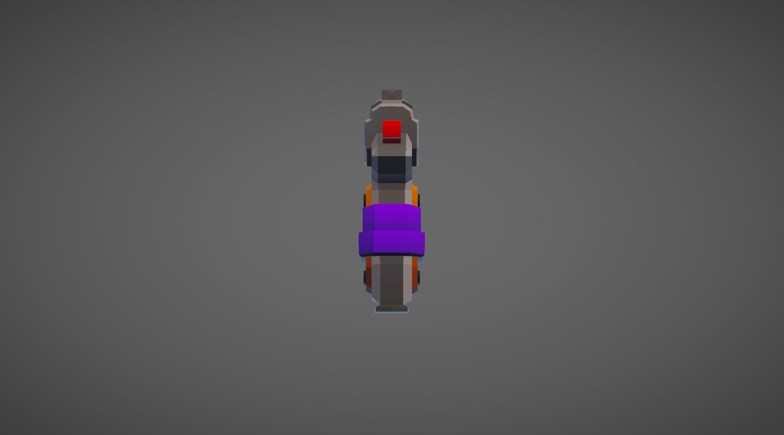 Pistol Low-poly 3D model_3