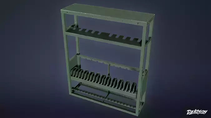 MILITARY - Gun Rack 02 - LOW POLY