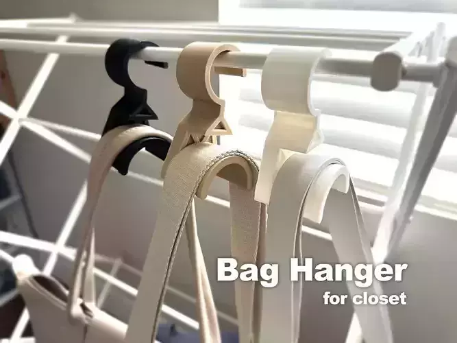 BAG HANGER FOR CLOSET 3D print model