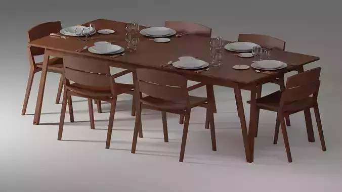 Jandaia Dining Room Table and Chairs Set by Butzke