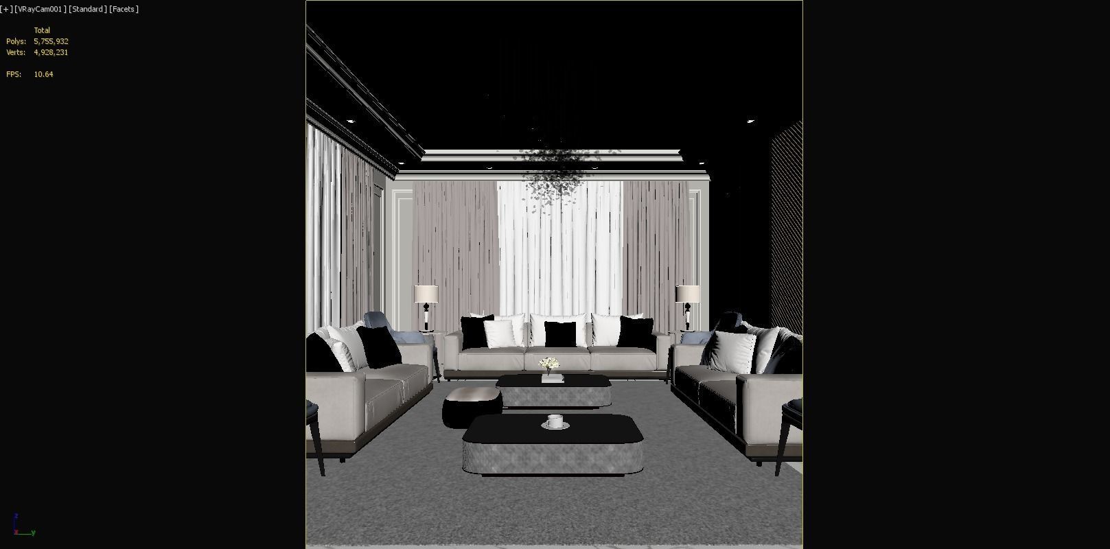 Modern Reception 3D model_6