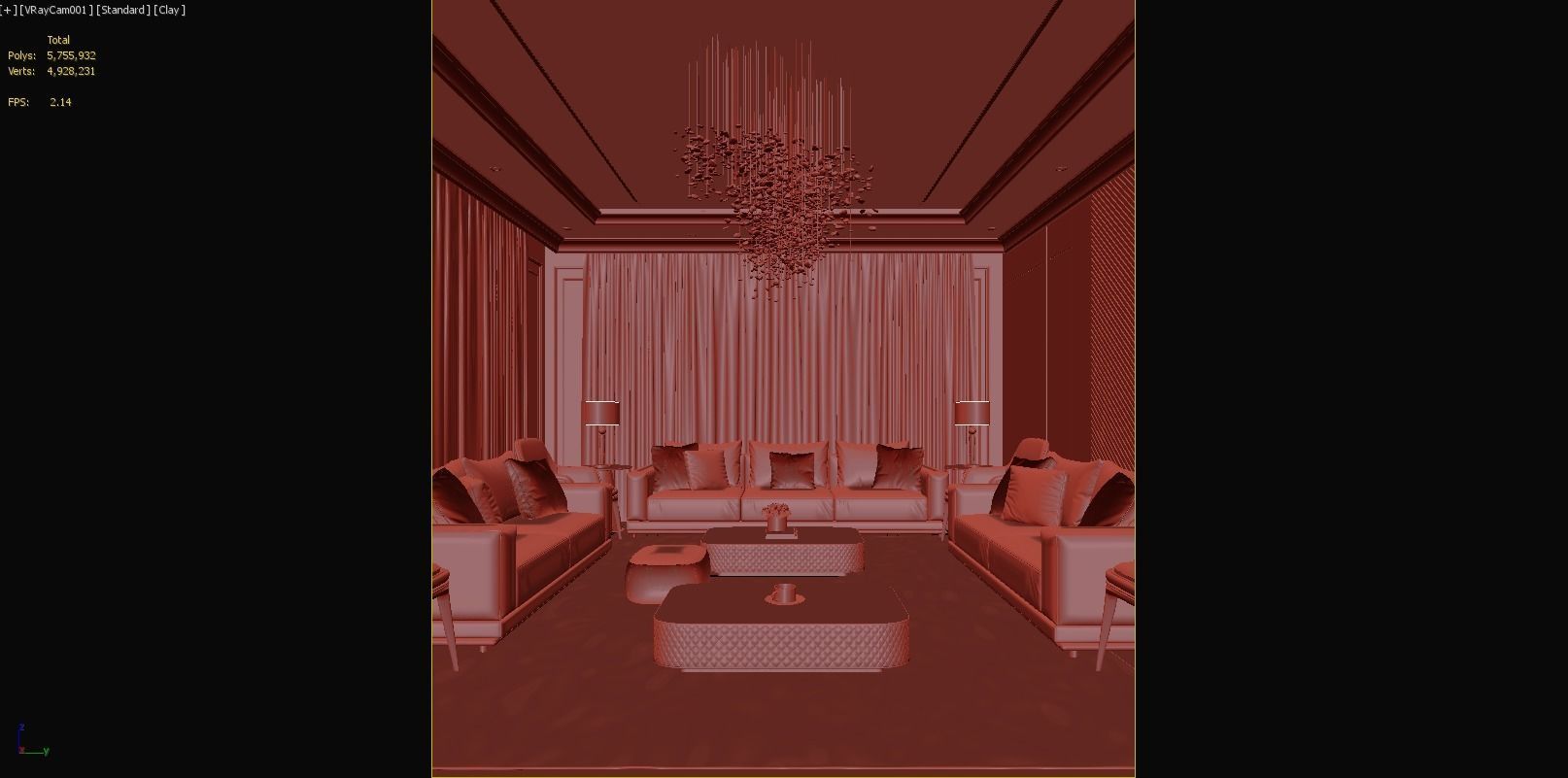 Modern Reception 3D model_10