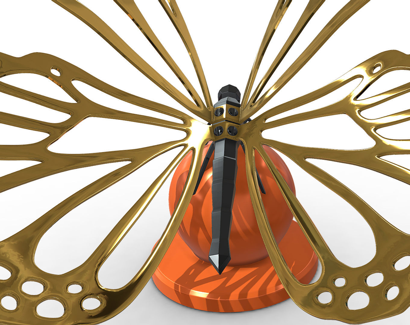 butterfly  3D print model_7