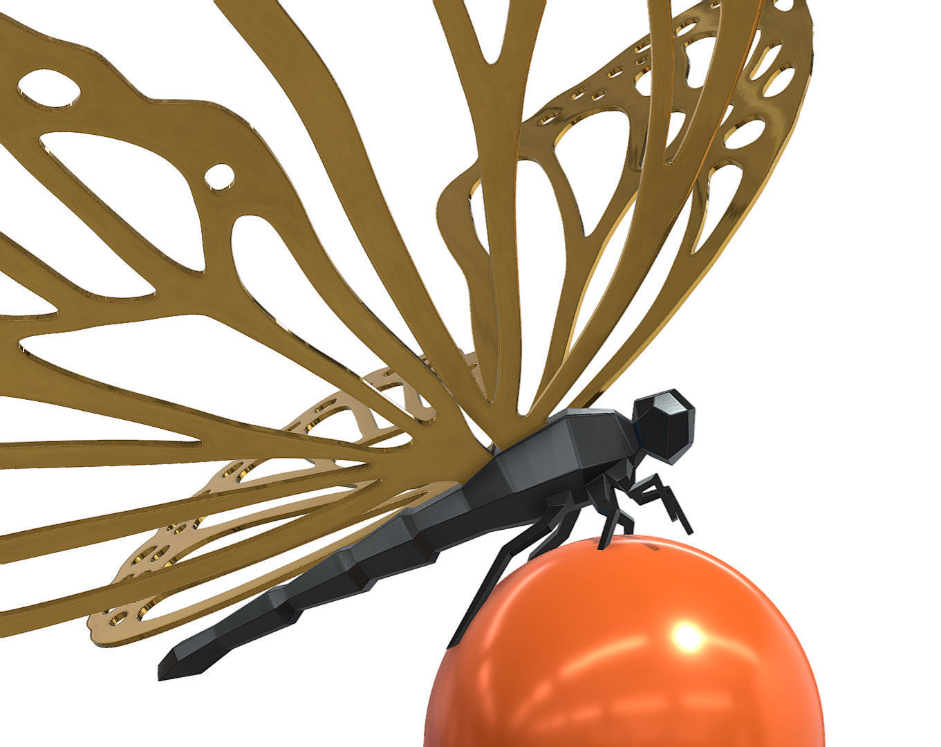 butterfly  3D print model_6