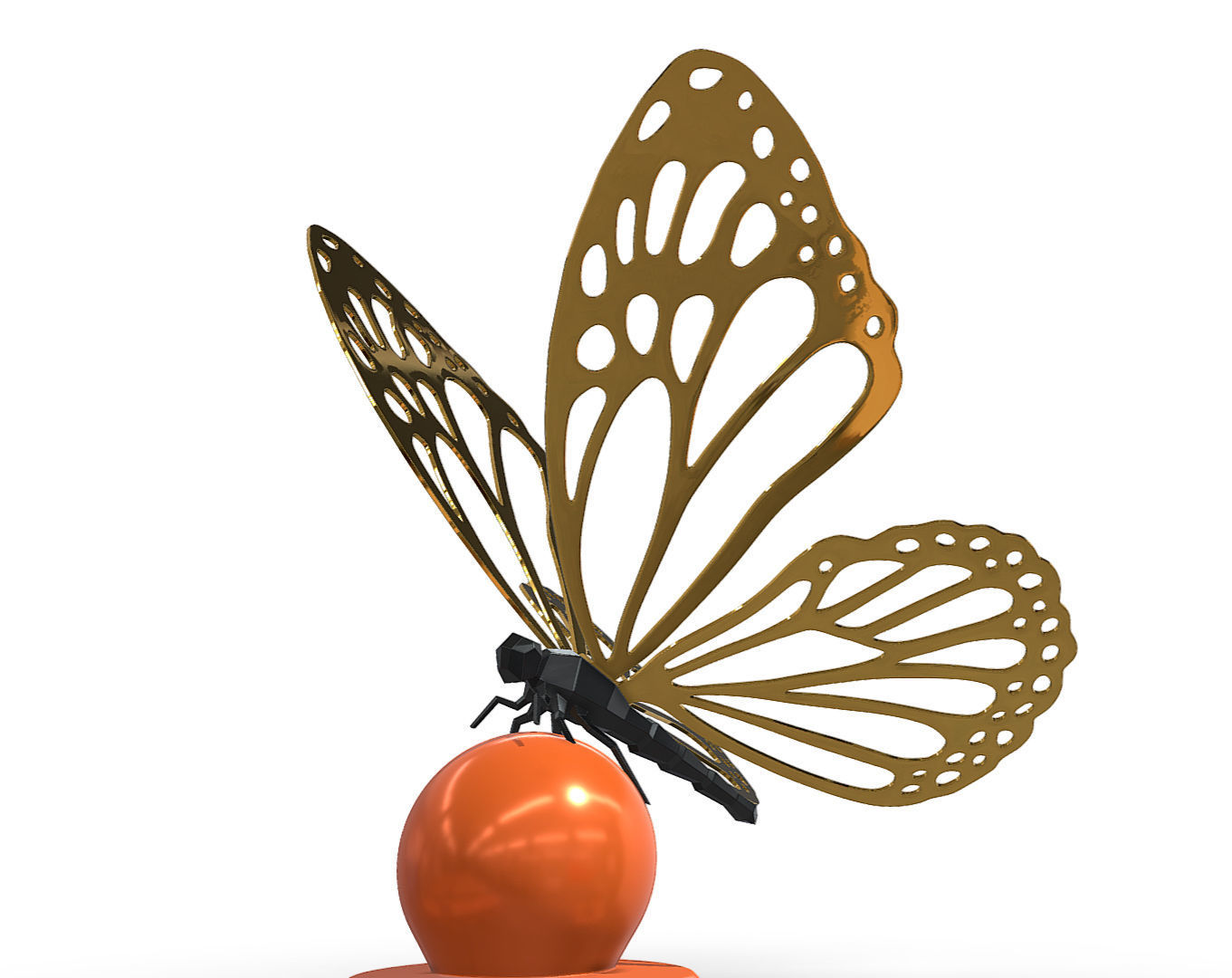 butterfly  3D print model_2