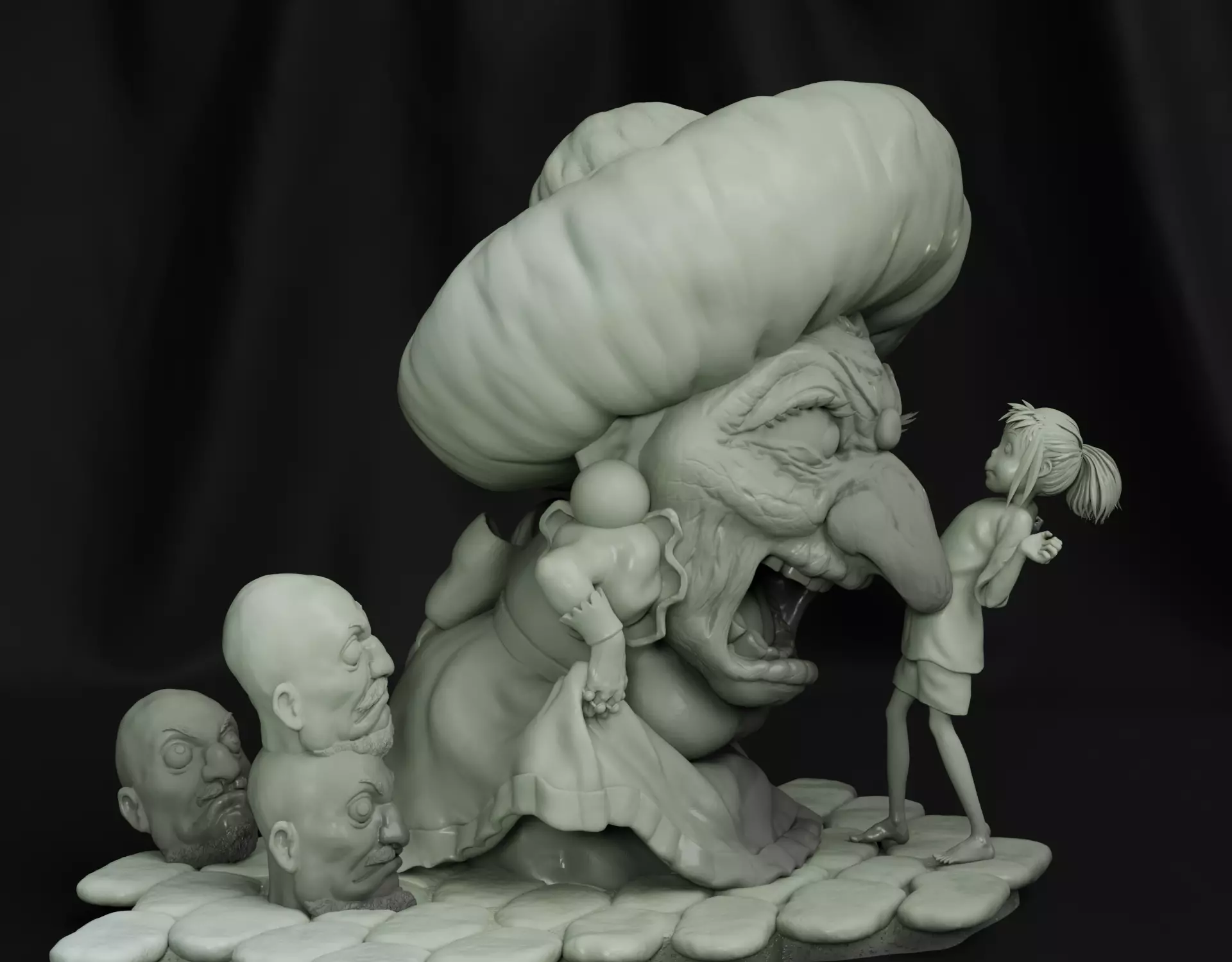 SPIRITED AWAY DIORAMA YUBABA AND CHIHIRO 3D print model