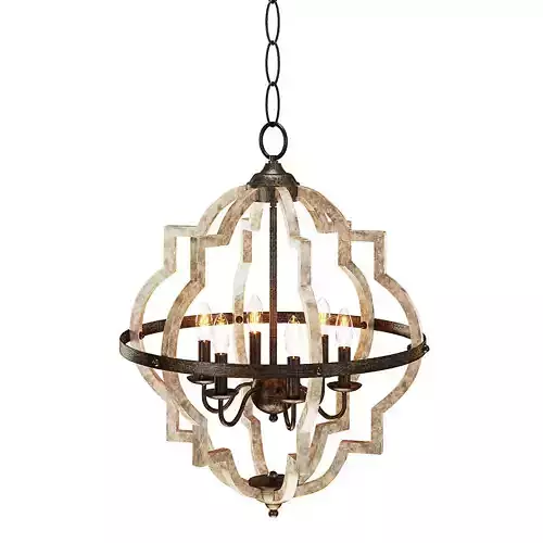 Gaphna 6 - Light Dimmable Lantern Geometric Chandelier