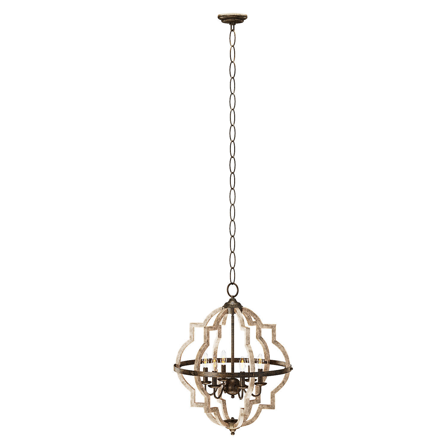 Gaphna 6 - Light Dimmable Lantern Geometric Chandelier 3D model_1