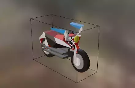 A simple bike made of low poly