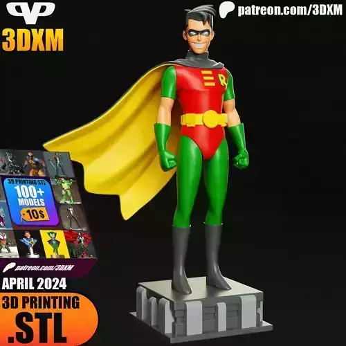 Robin Animated STL for 3D Printing ChibiSTL 3DXM 3D print model