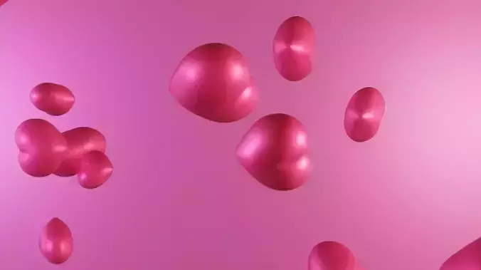 Heart Falling-3D Mothers Day-Valentines Day Theme 3D model
