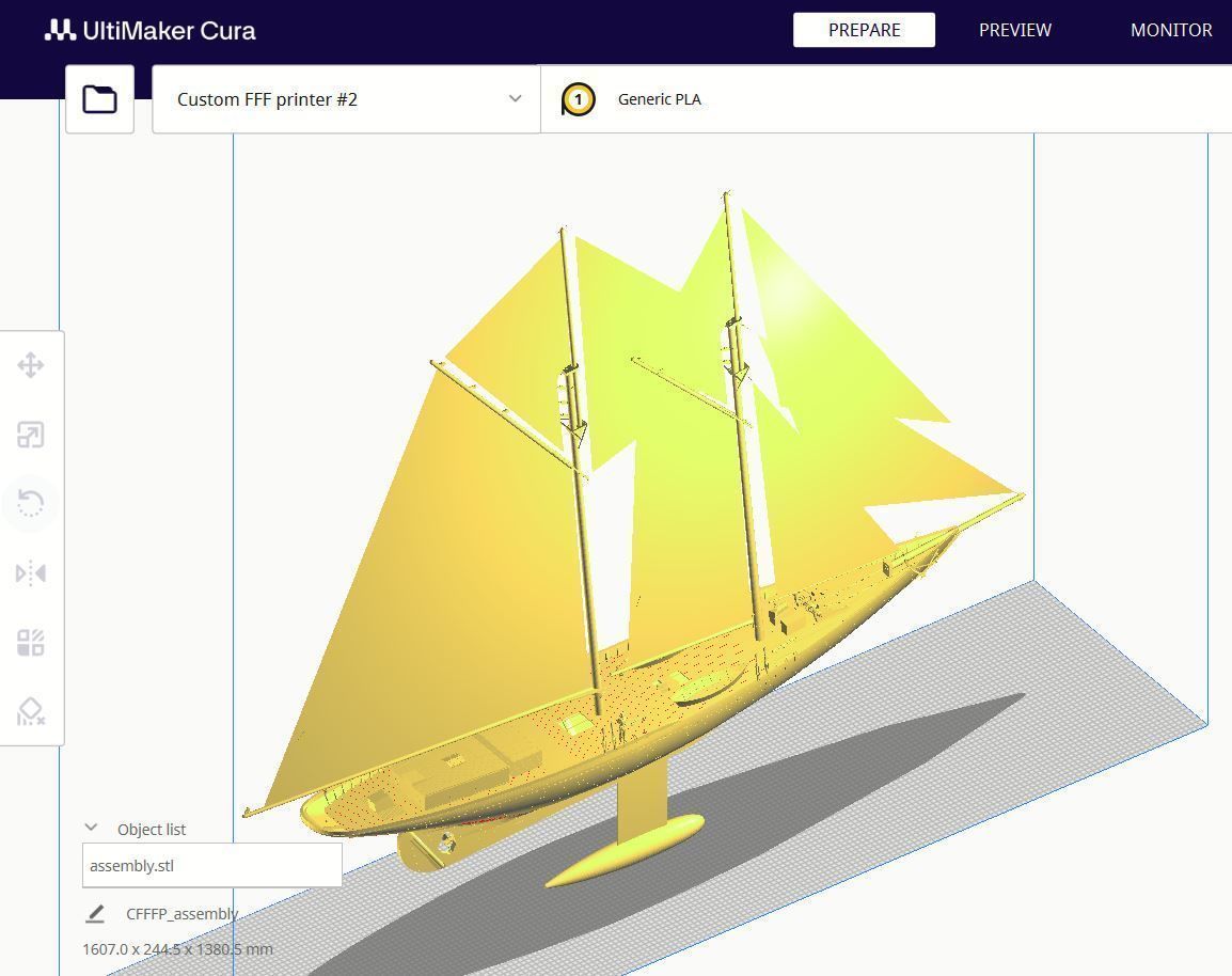 1 32 RC Schooner 3D print model_9