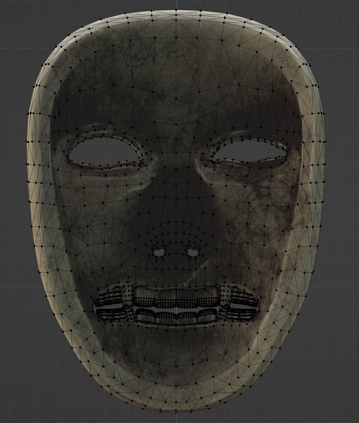 Horror Mask Low Poly Game Ready Low-poly 3D model_5