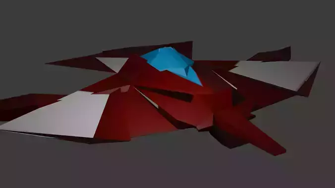 Spaceship in low poly