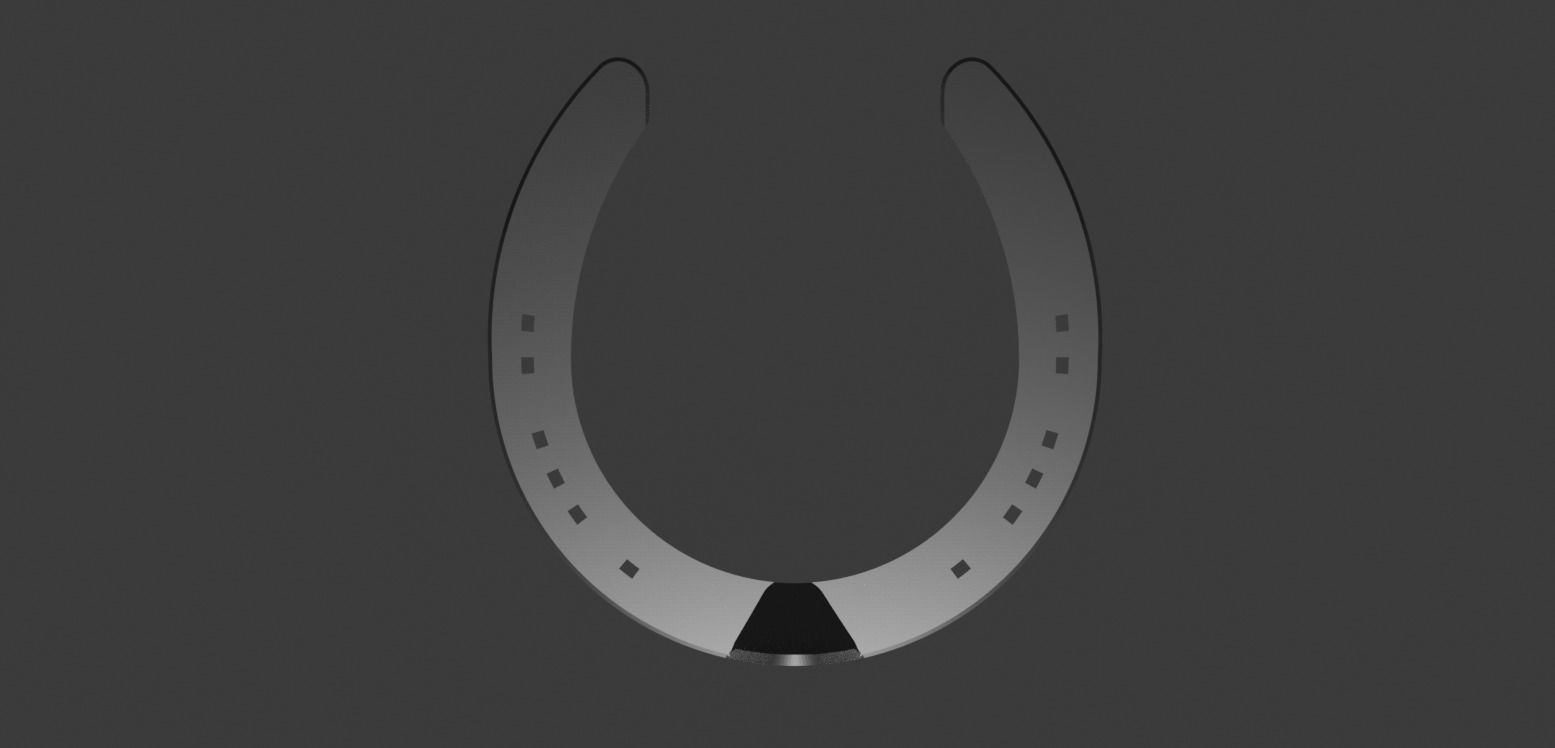 Horse shoe 3D print model_1