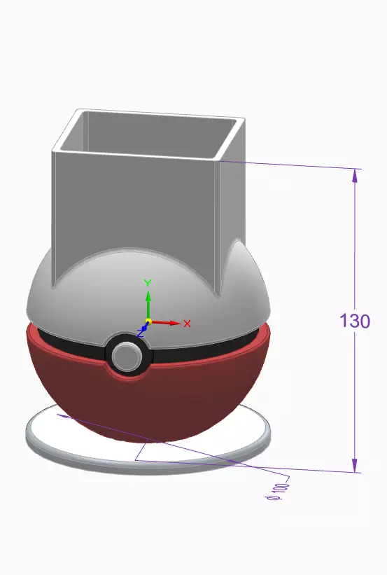 Pen holder poke 3D print model