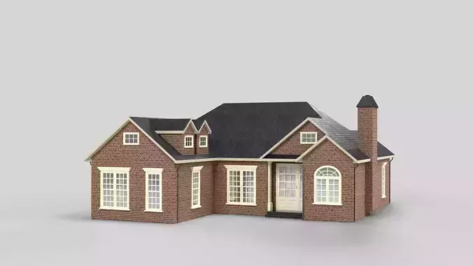 British House Design 10T4  Low-poly 3D model
