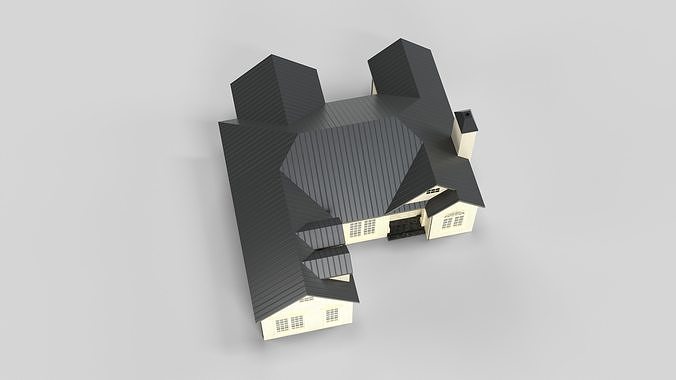 Cottage House Design 10T5 Low-poly 3D model 5