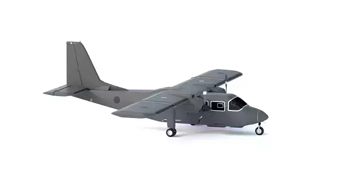 British Army Air Corps - Britten-Norman - DEFENDER AL 2 - Low-poly 3D model