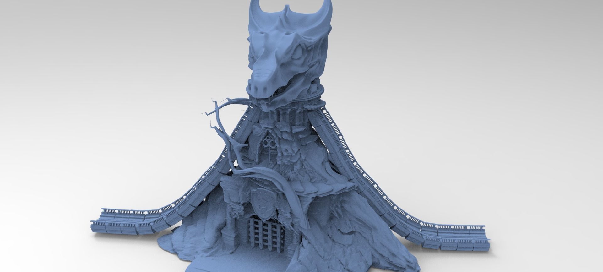 Eternia inspired Dragon castle  3D model_1