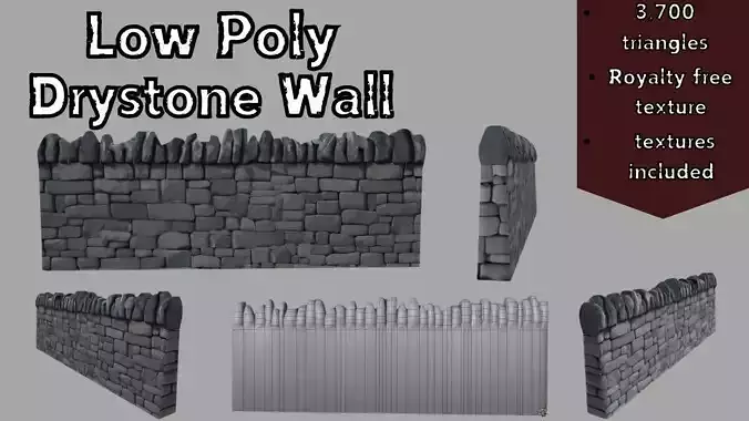 Low Poly Stone Wall