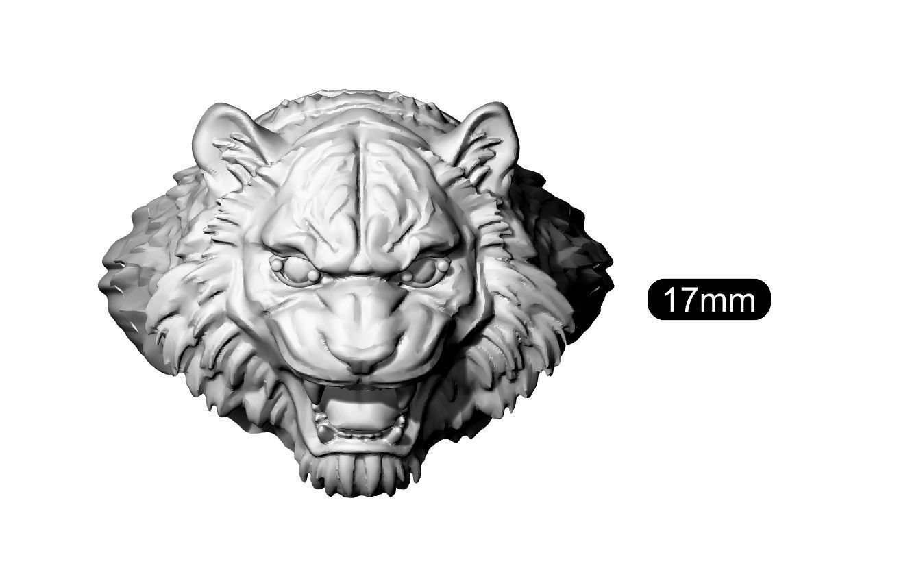 anillo leon 3D print model_1