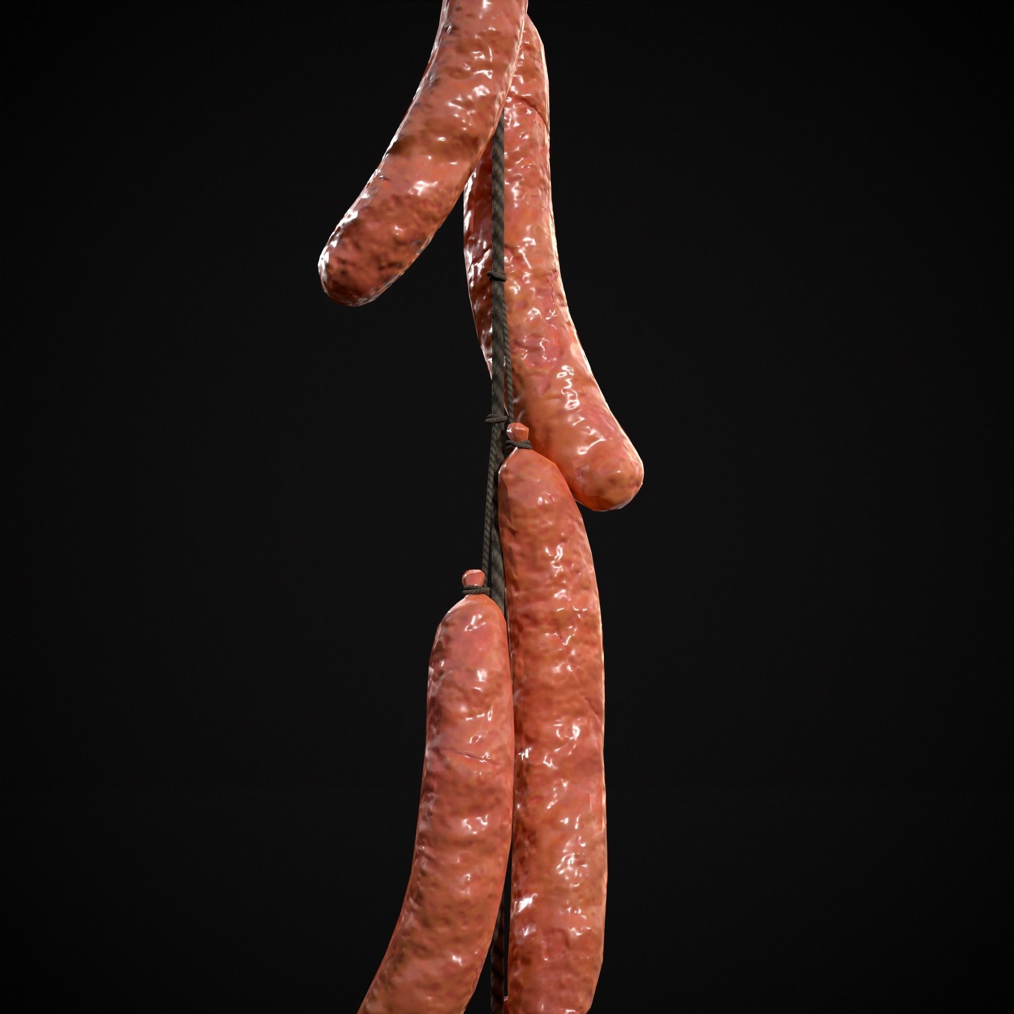 Hanging Chicken Sausage Low-poly 3D model_18