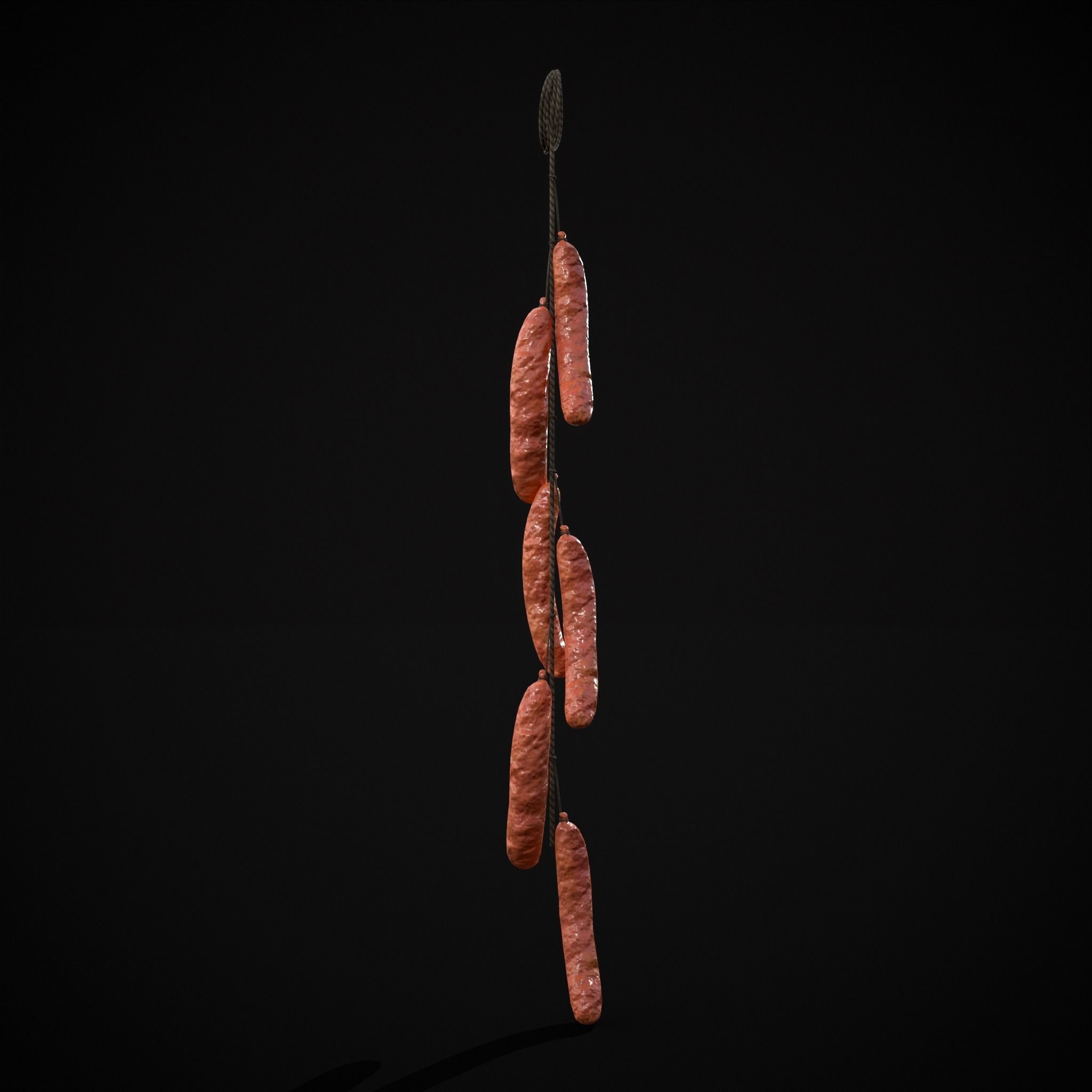 Hanging Chicken Sausage Low-poly 3D model_8