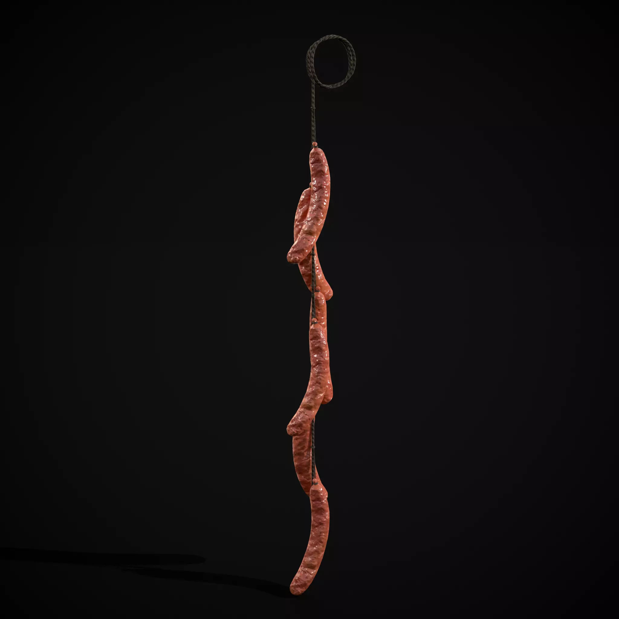 Hanging Chicken Sausage Low-poly 3D model_0