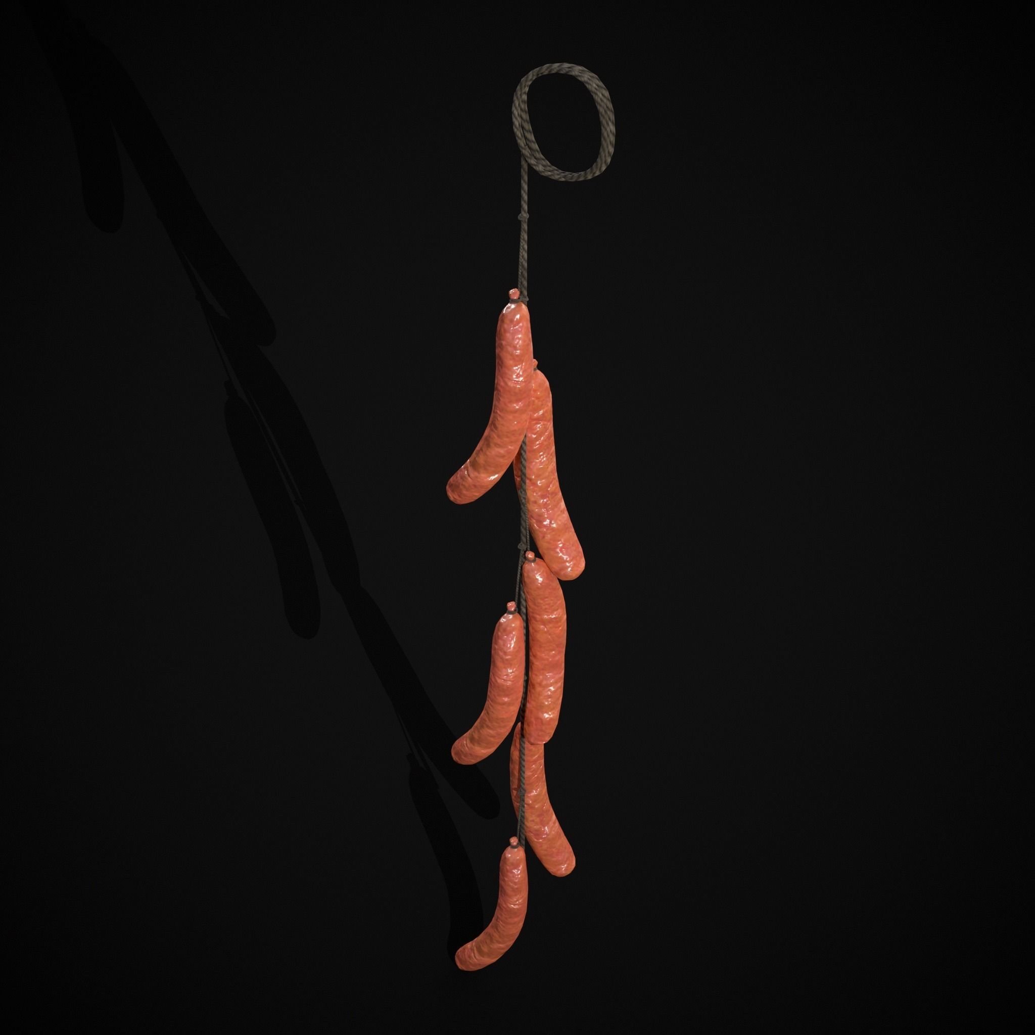 Hanging Chicken Sausage Low-poly 3D model_6