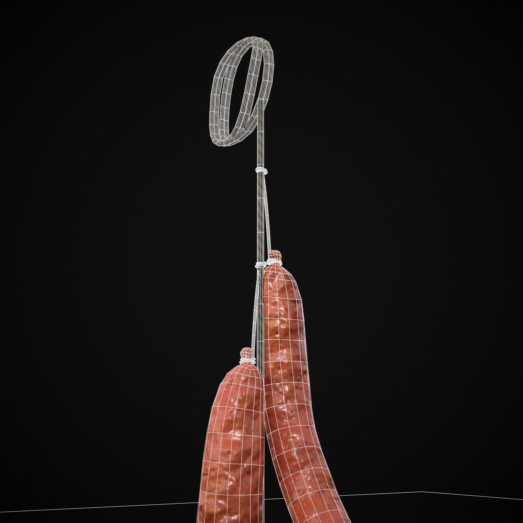 Hanging Chicken Sausage Low-poly 3D model_15