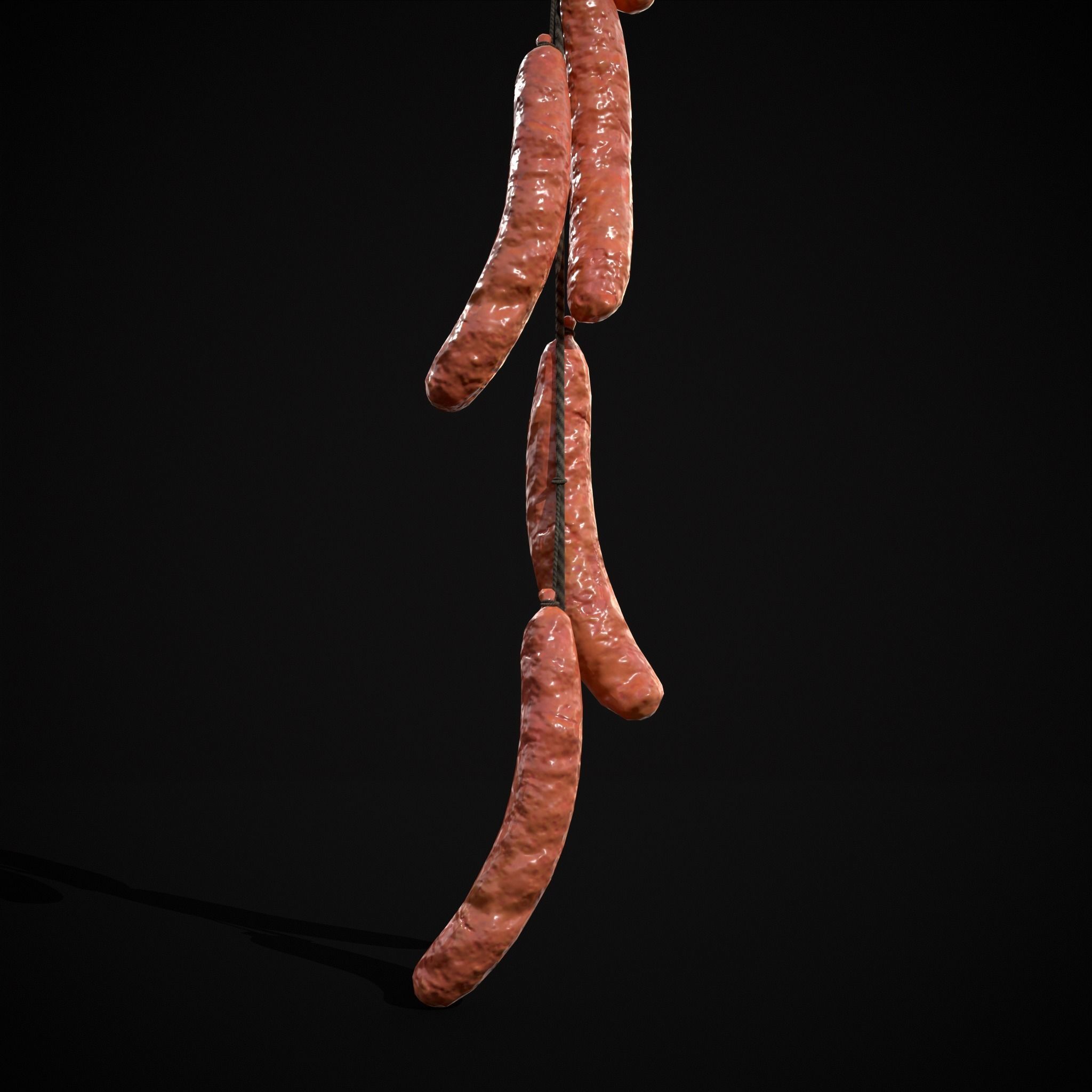 Hanging Chicken Sausage Low-poly 3D model_20