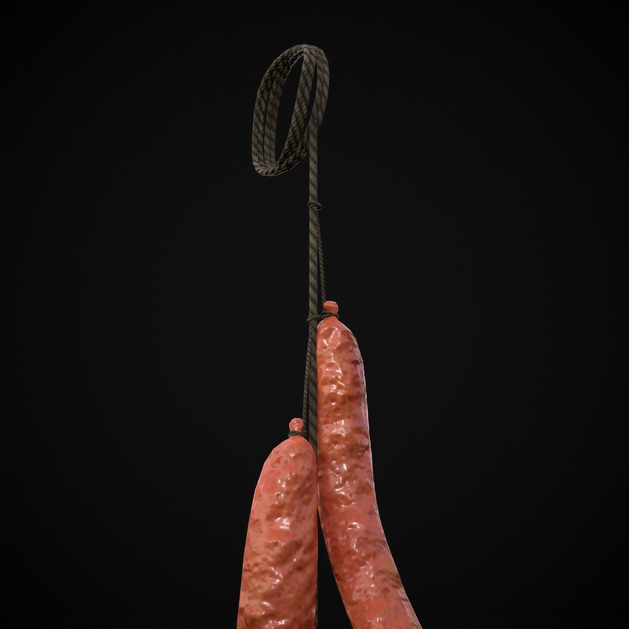 Hanging Chicken Sausage Low-poly 3D model_14