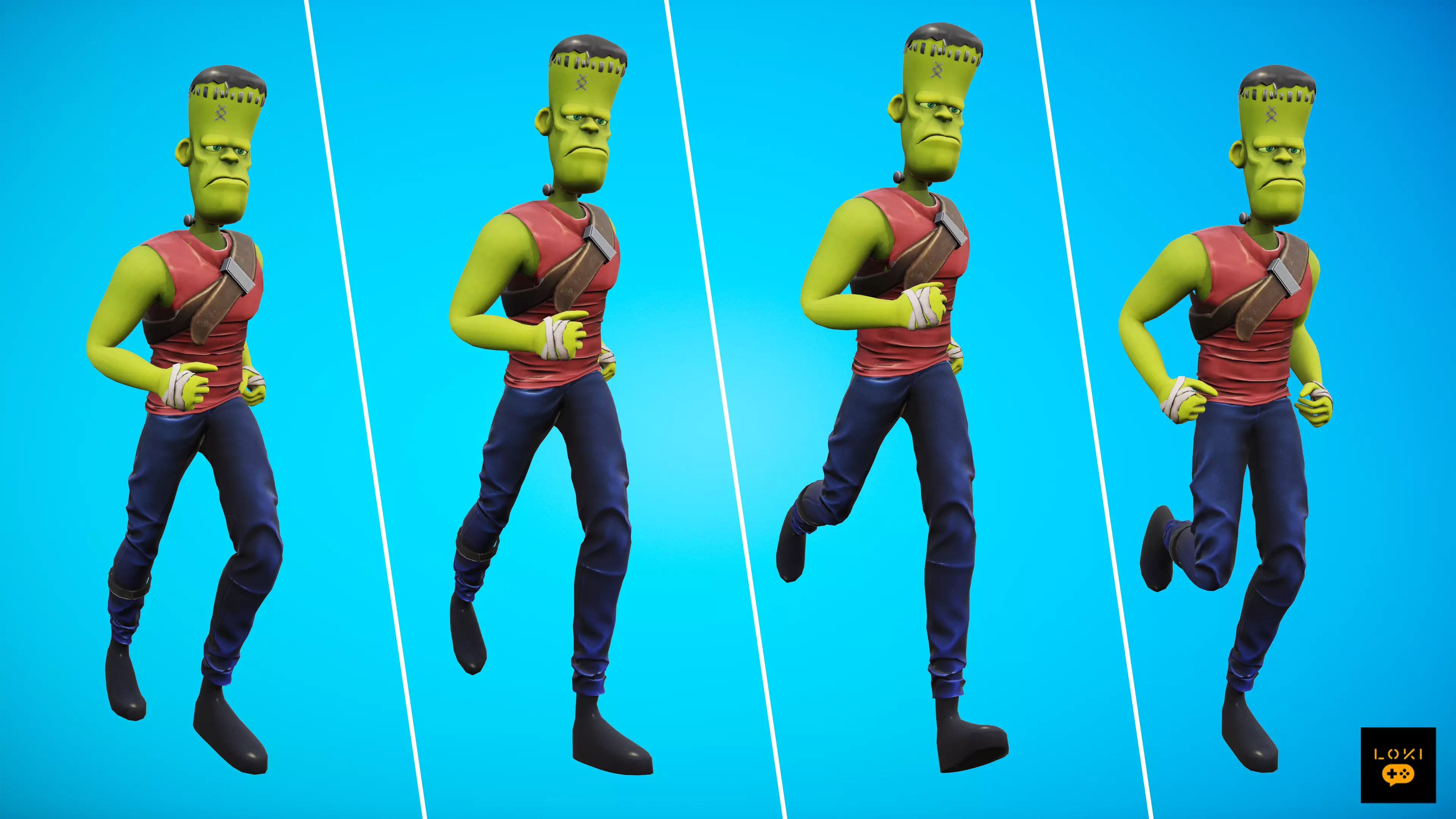 3D Stylized Frankenstein Monster Low-poly 3D model_0