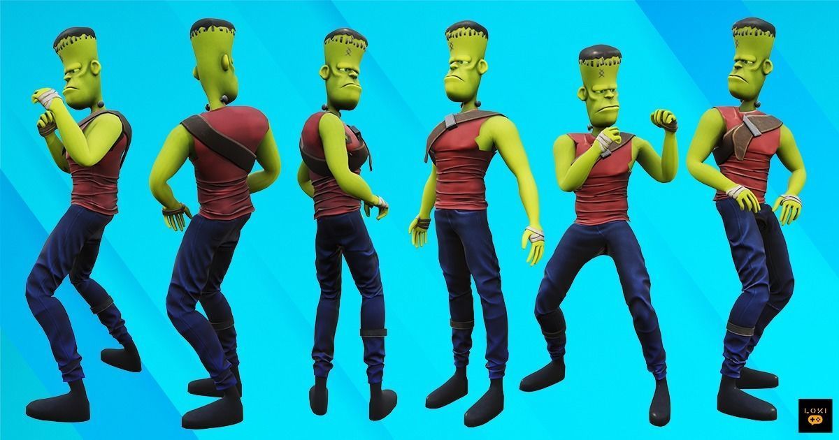 3D Stylized Frankenstein Monster Low-poly 3D model_3