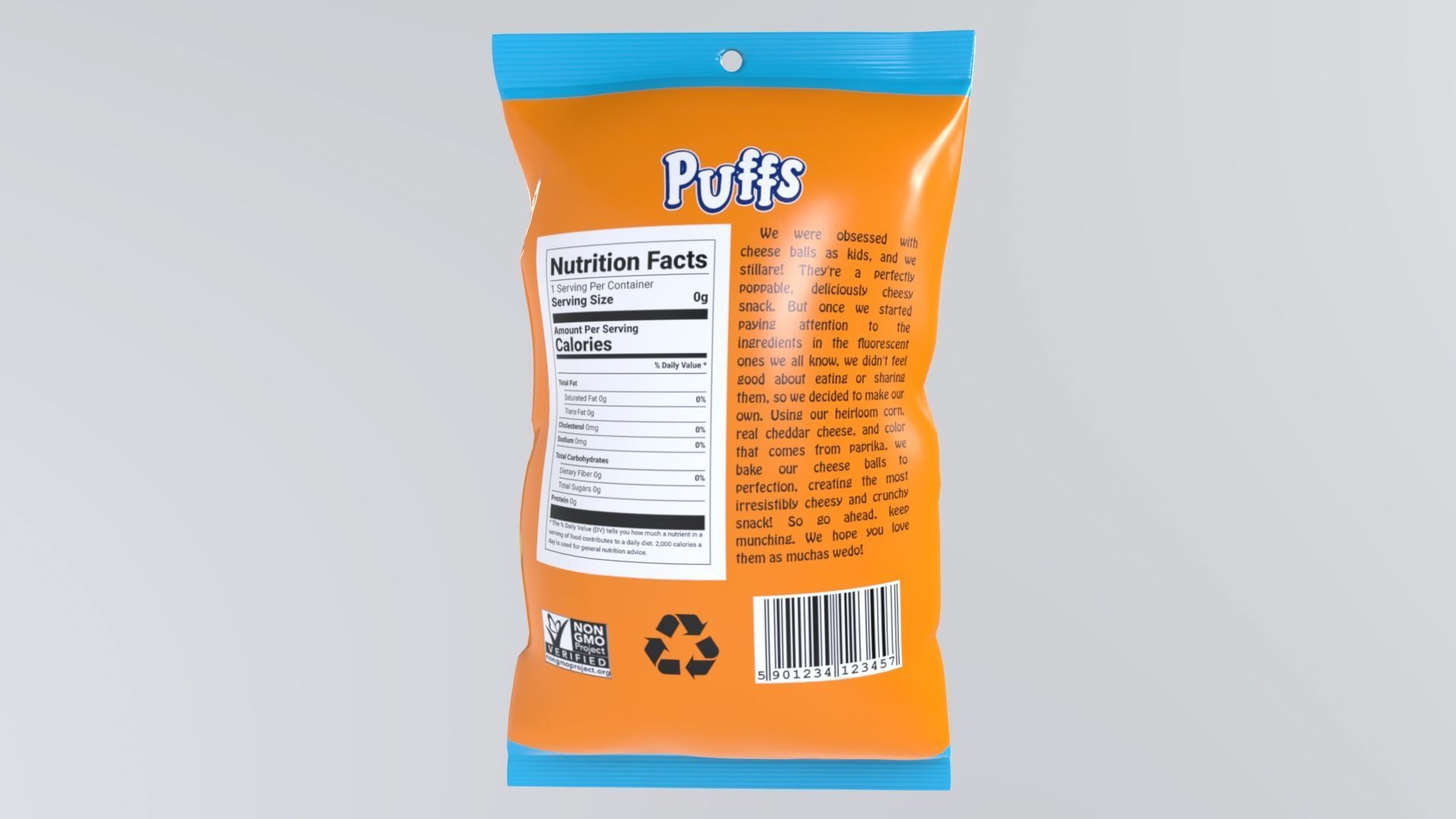 CheesePuffsChips Low-poly 3D model_10