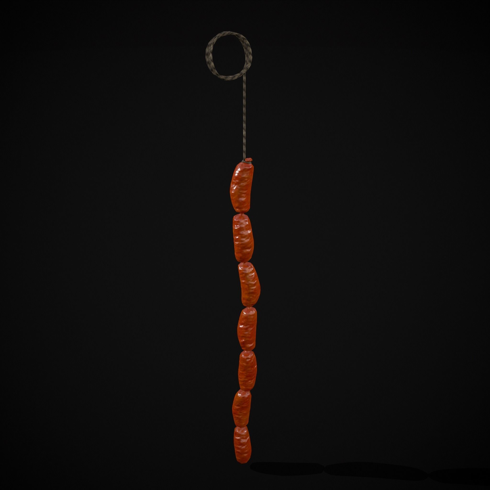 Hanging English Sausage Link Low-poly 3D model_5