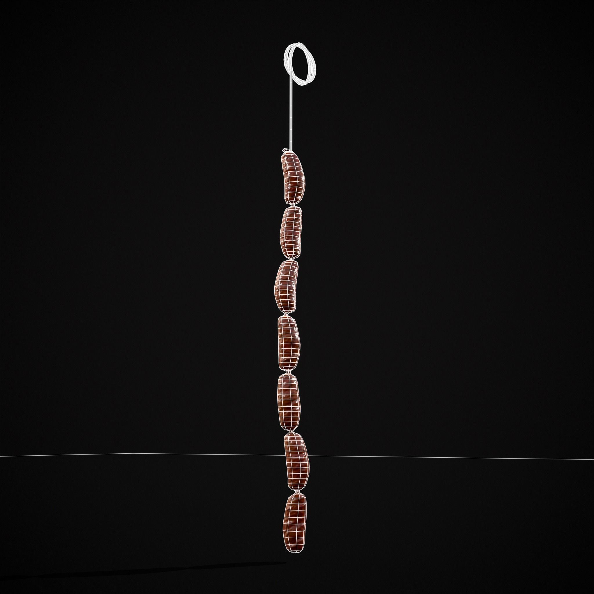 Hanging English Sausage Link Low-poly 3D model_8
