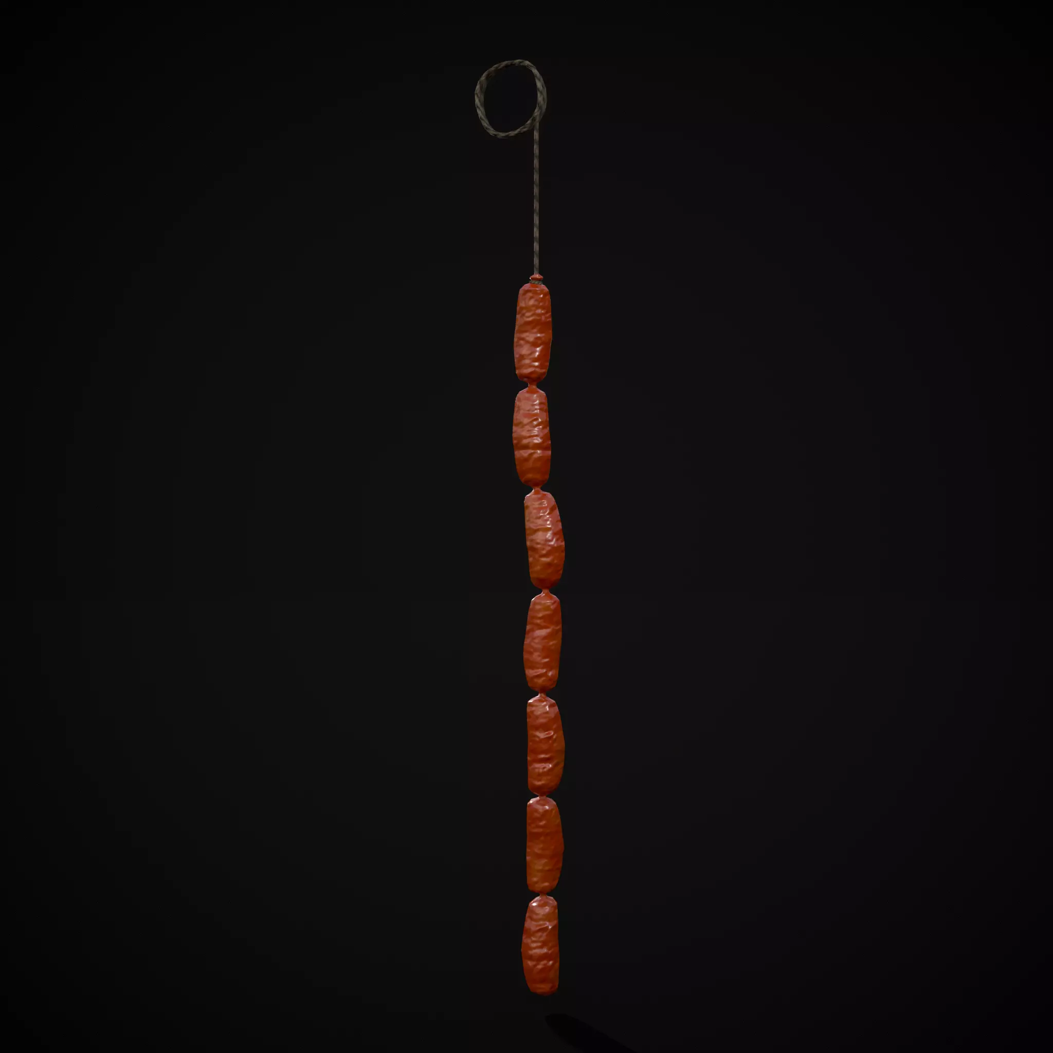Hanging English Sausage Link Low-poly 3D model_0