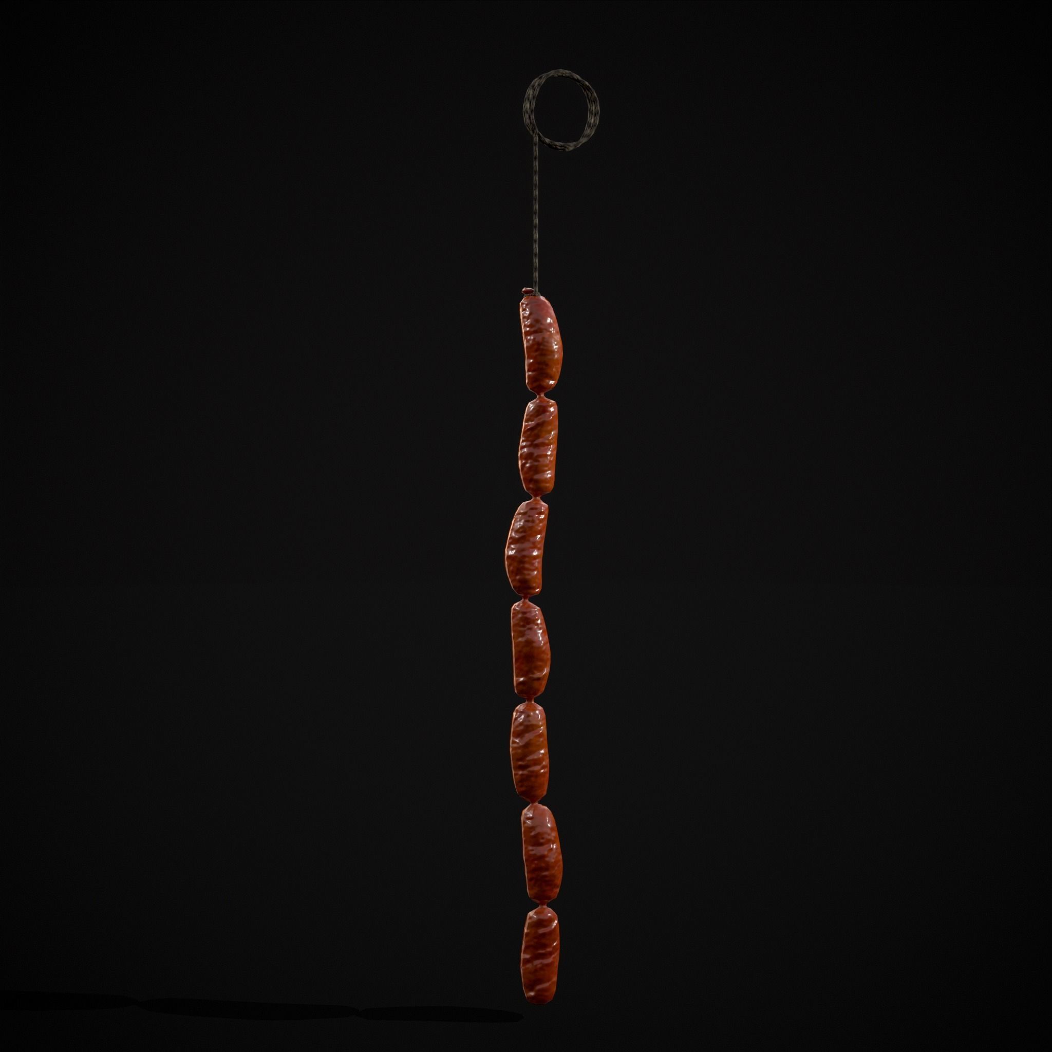 Hanging English Sausage Link Low-poly 3D model_19