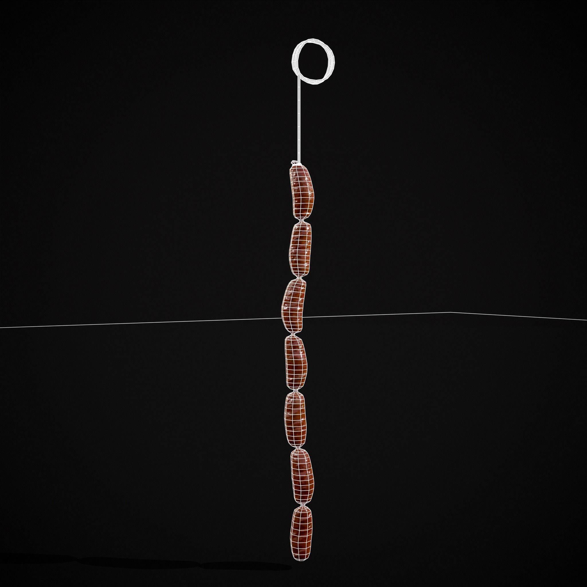 Hanging English Sausage Link Low-poly 3D model_20