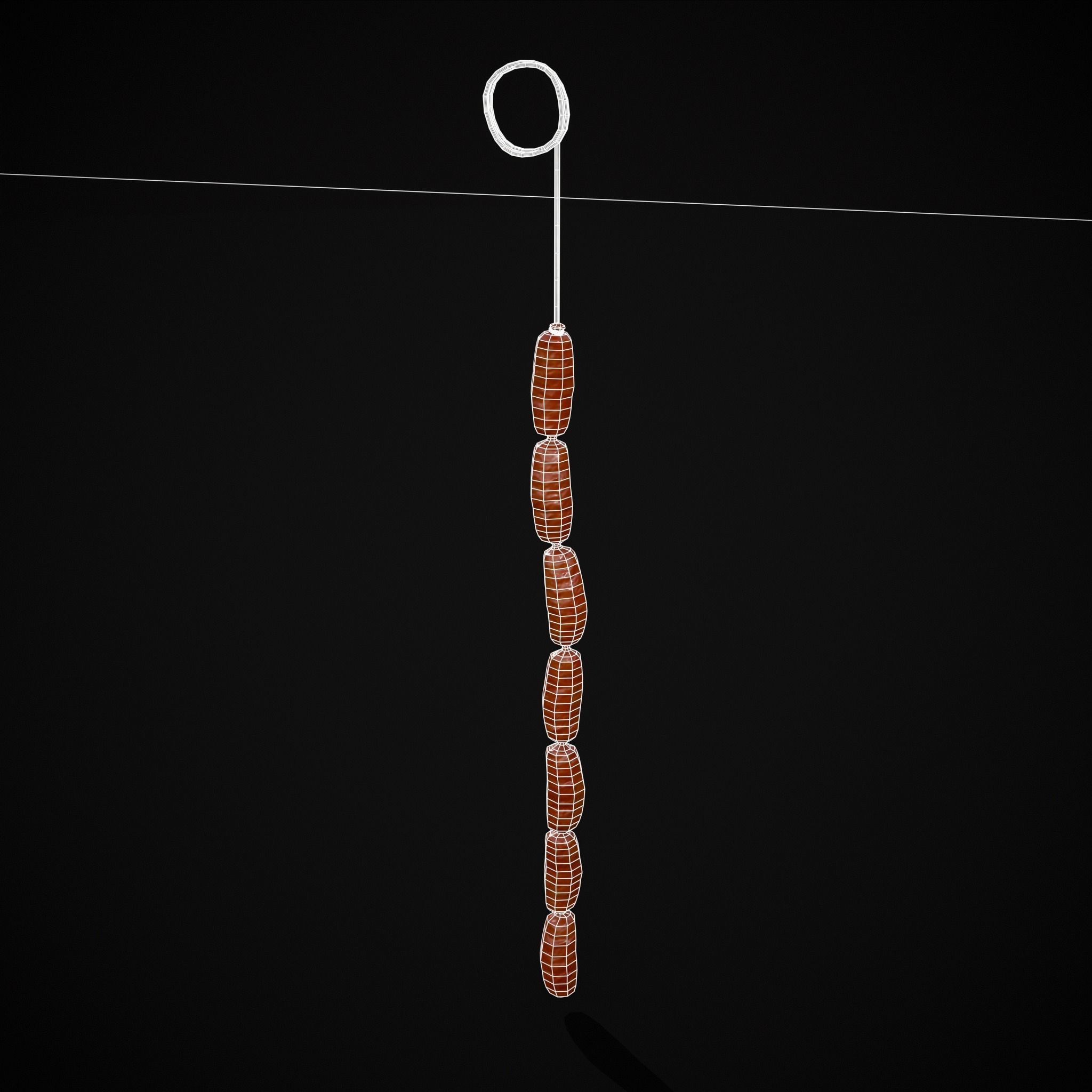 Hanging English Sausage Link Low-poly 3D model_14