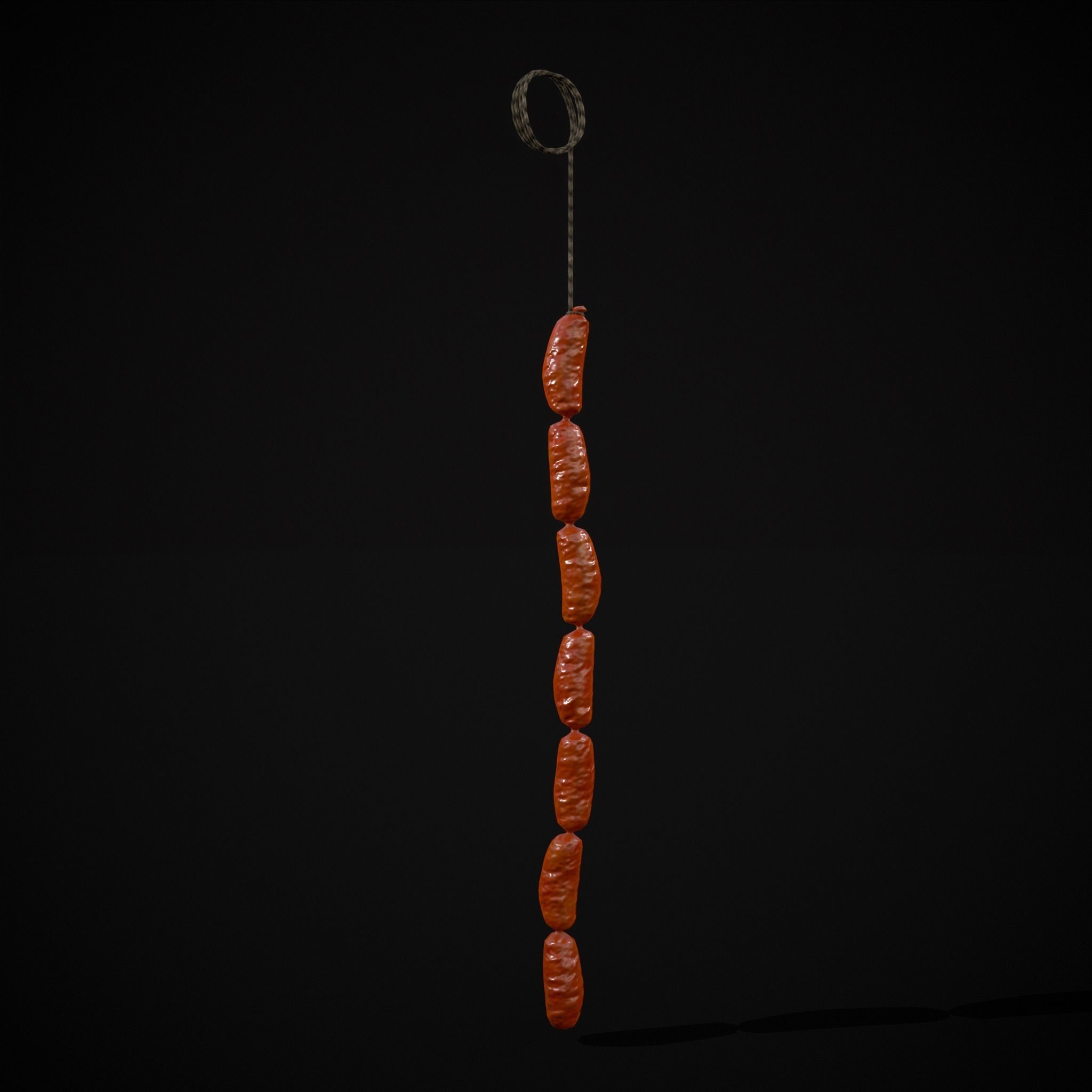 Hanging English Sausage Link Low-poly 3D model_17
