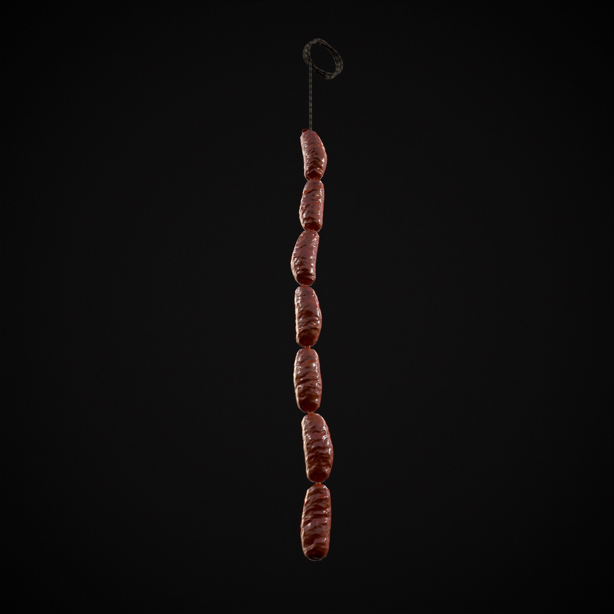 Hanging English Sausage Link Low-poly 3D model_15