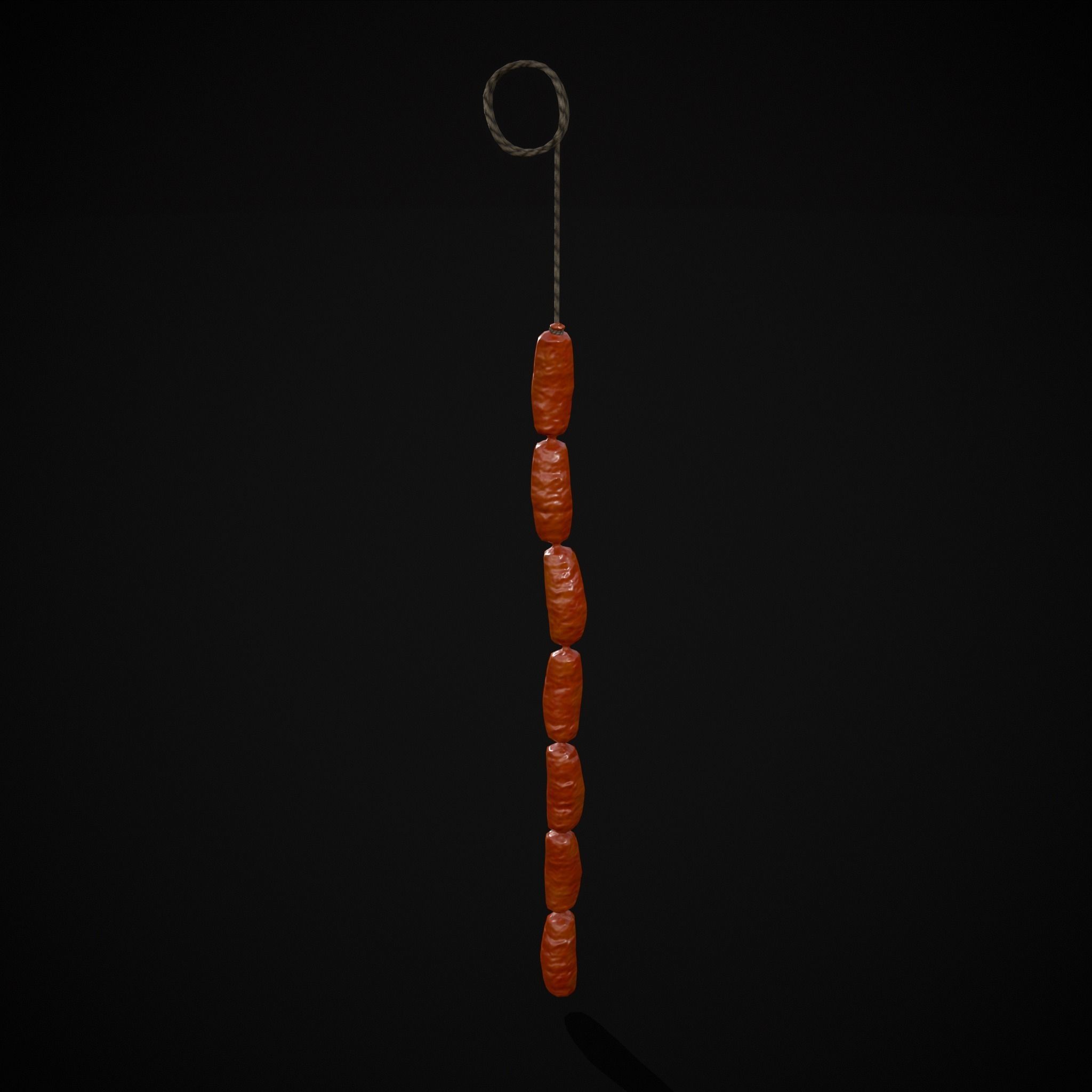 Hanging English Sausage Link Low-poly 3D model_13