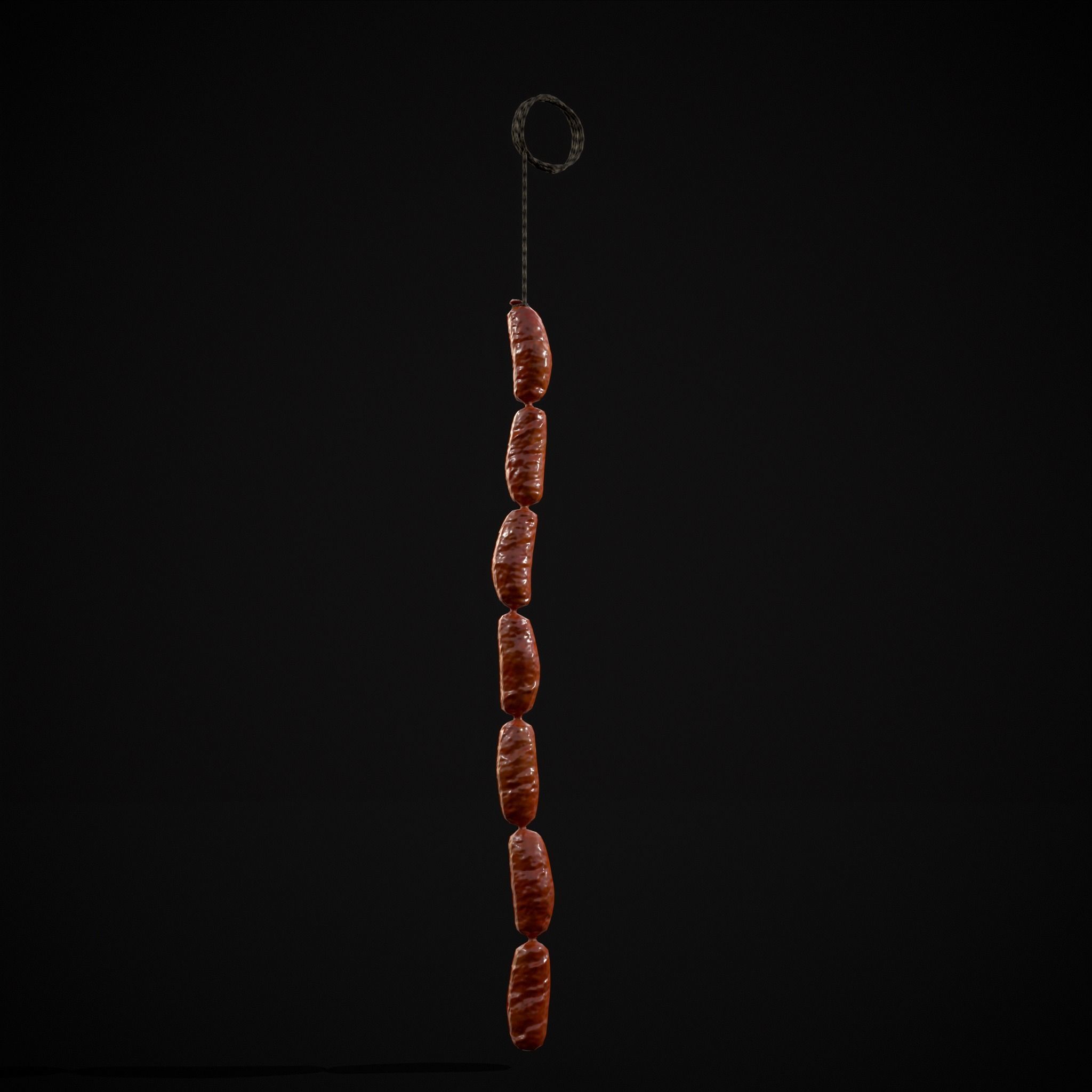 Hanging English Sausage Link Low-poly 3D model_3