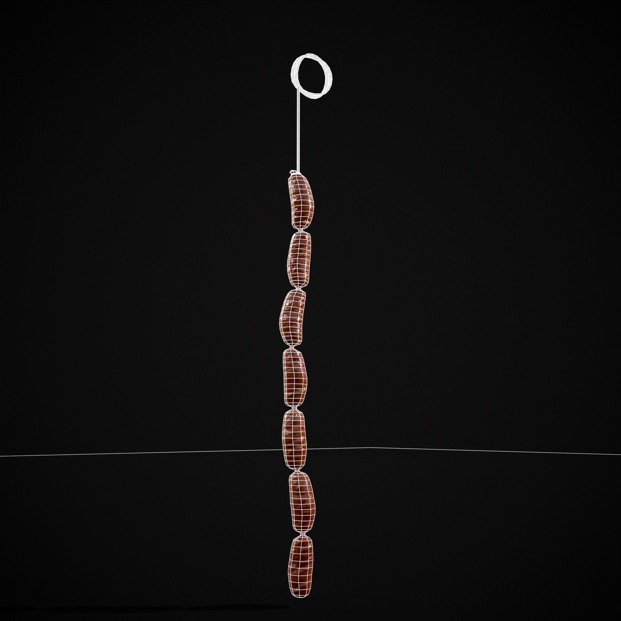 Hanging English Sausage Link Low-poly 3D model_4